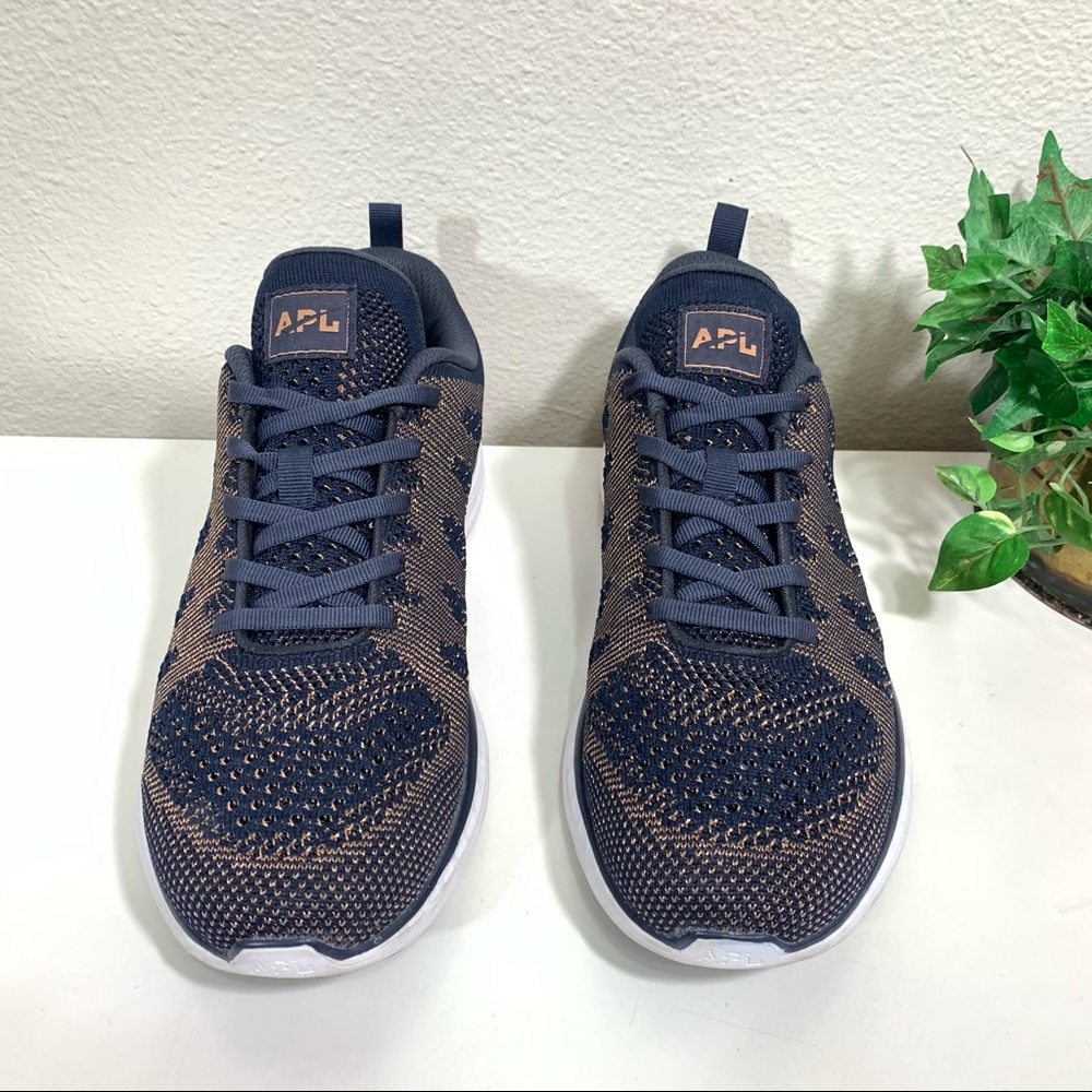 APL Techloom Pro Shoe  Midnight Rose Gold Navy